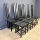Vintage postmodern dining chairs set of 8, 1980s