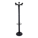 80s Stylish Black Coat Rack and Umbrella Stand