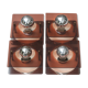 Series of 4 square wall sconces in Plexiglas and metal, 1970