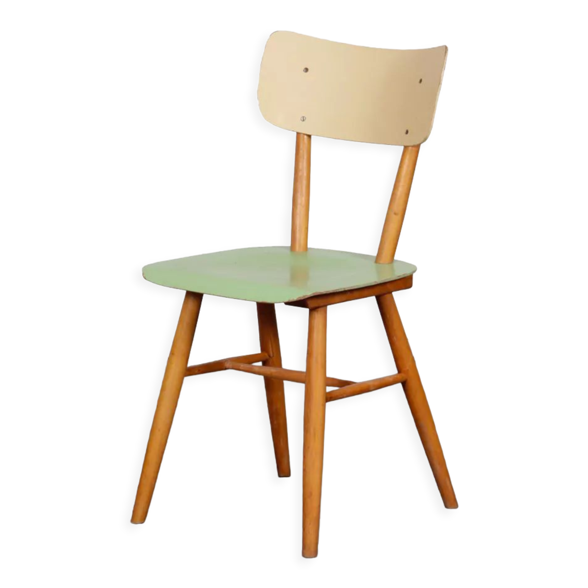 Vintage wooden chair produced by Ton, 1960