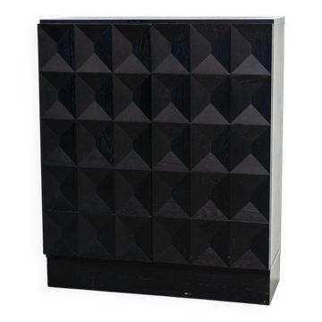 Cabinet de bar brutaliste noir