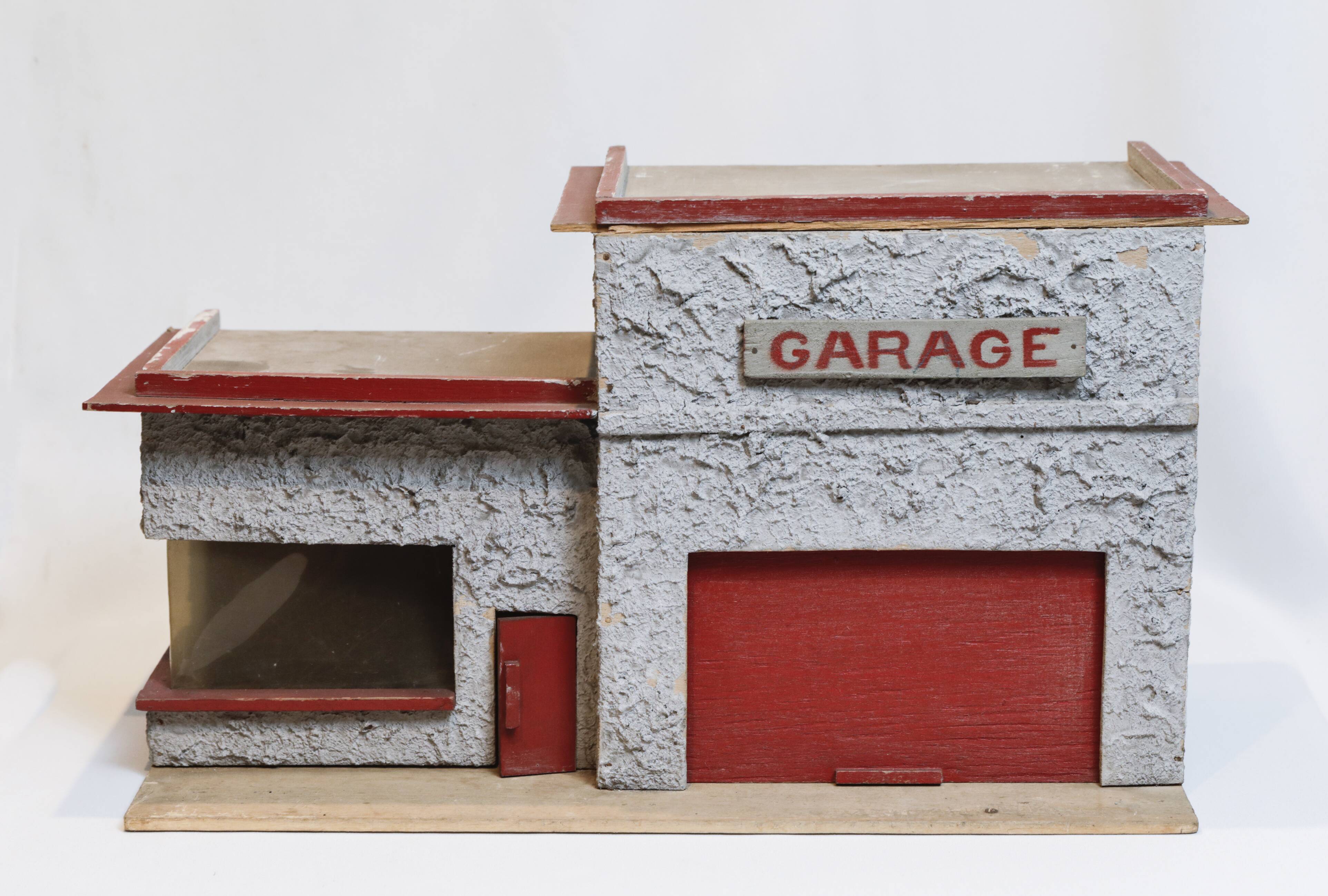 Old wooden garage toy