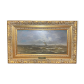 Peinture représentant un paysage marin