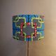 XL lampshade/suspension with printed ethnic graphic wax