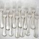 Christofle Spatours 12 table forks, 20.7 cm, silver-plated metal in perfect condition.