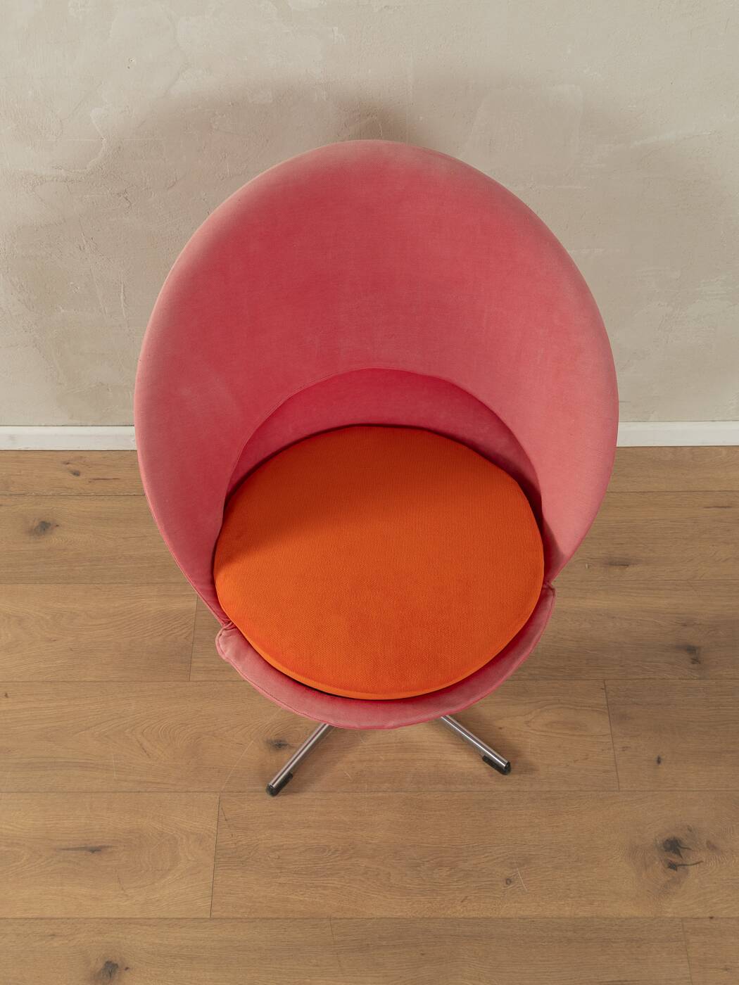 Cone chairs by Verner Panton for Gebrüder Nehl, original pink and orange upholstery, set of 2