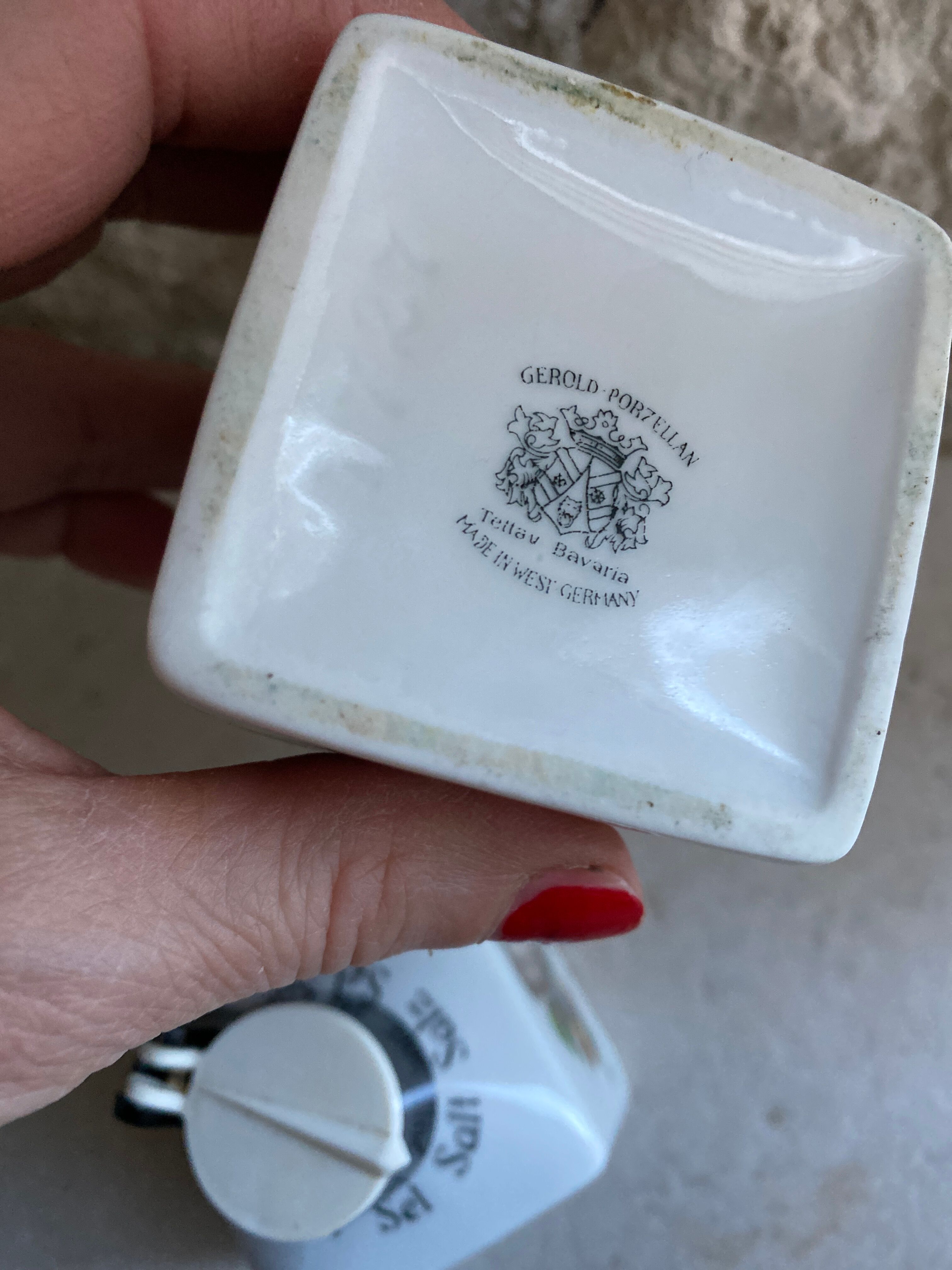 Vintage German porcelain spice pots