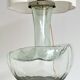 Large vintage table lamp with sculptural glass base