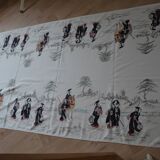 Old linen tablecloth and napkins