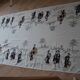 Old linen tablecloth and napkins