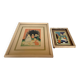 Pair of frames with religious illustrations