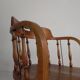 Oak office chair with a spring system and height adjustable, 1930s.