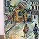 Scene de Montmartre, huile sur toile signée