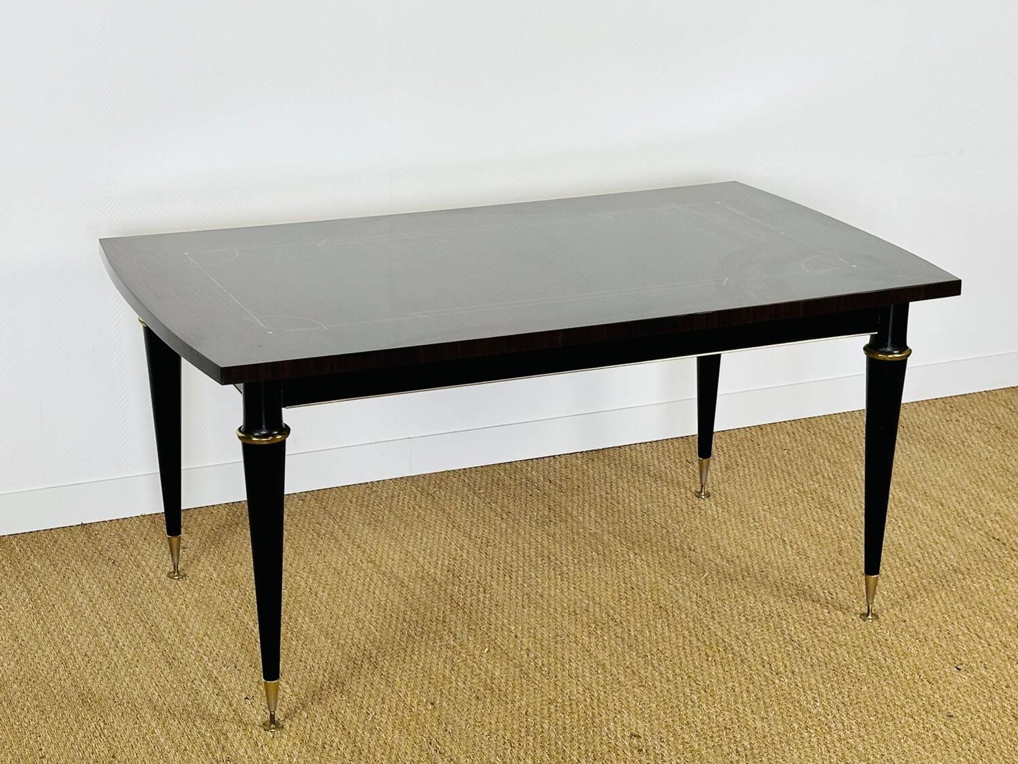 Table de salle à manger art déco française en macassar 1940