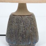 Handmade Søholm ceramic table lamp with jute lampshade / Danish Design