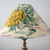 Lampshade, vintage toile de Jouy fabric, botanical