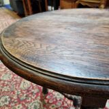 Oak tripod pedestal table