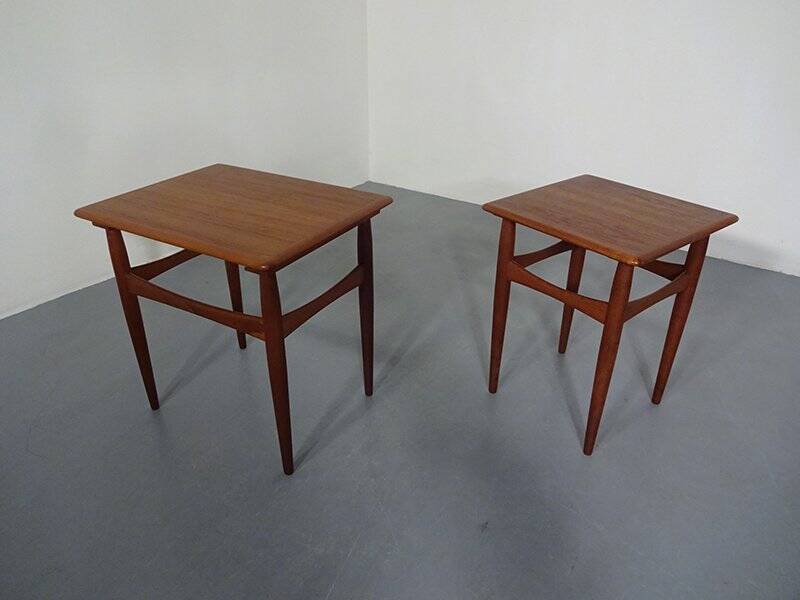Danish Teak Nesting Tables, 1960s, Set of 2
