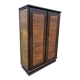 Vintage rattan wardrobe