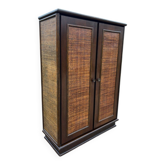 Armoire en rotin vintage