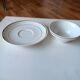 Gien earthenware coffee cup and saucer