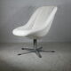 Armchair "Space Age", steel, fiberglass and imitation leather, France, circa 1970