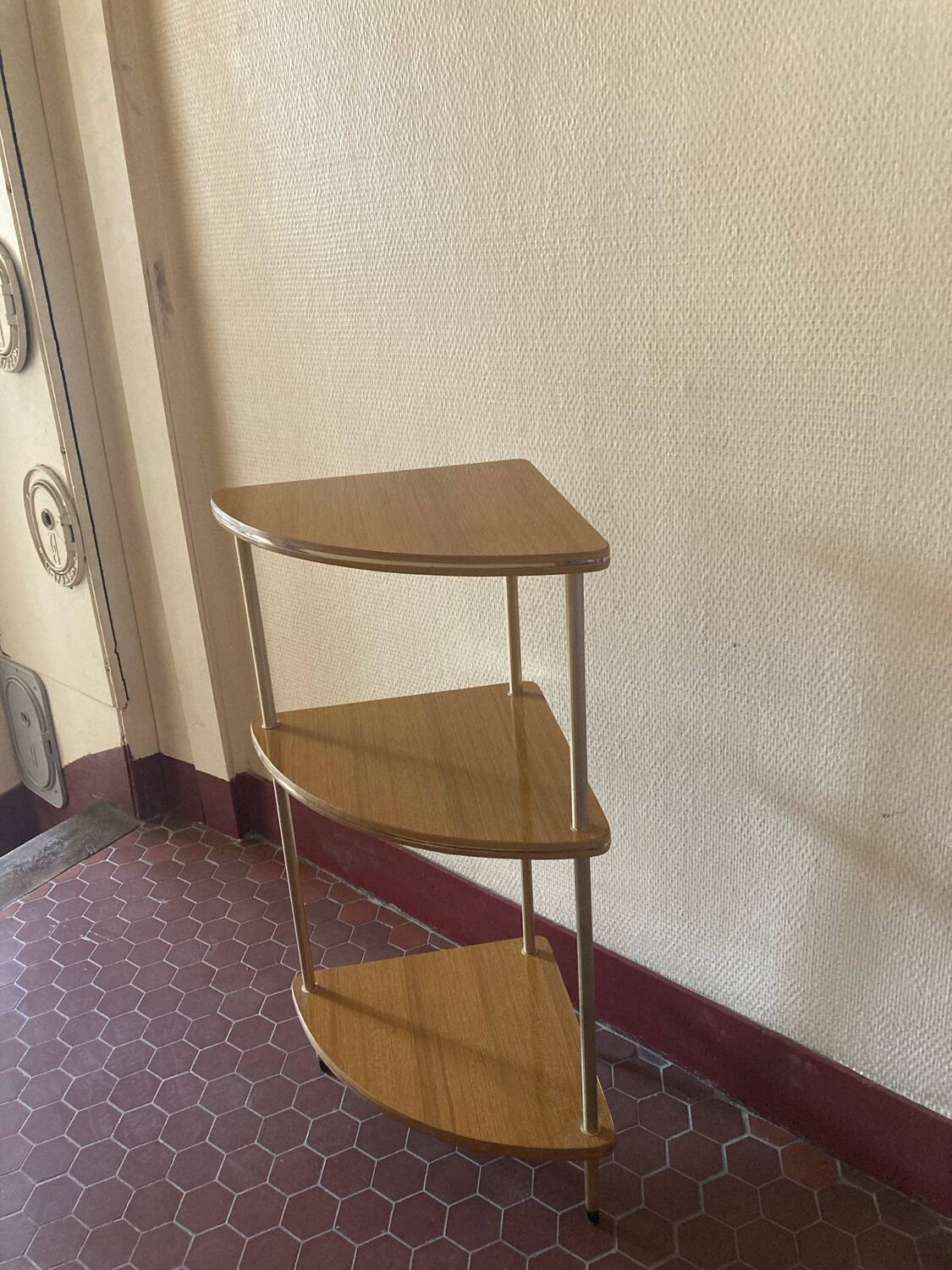 Étagère d’angle 1960 formica
