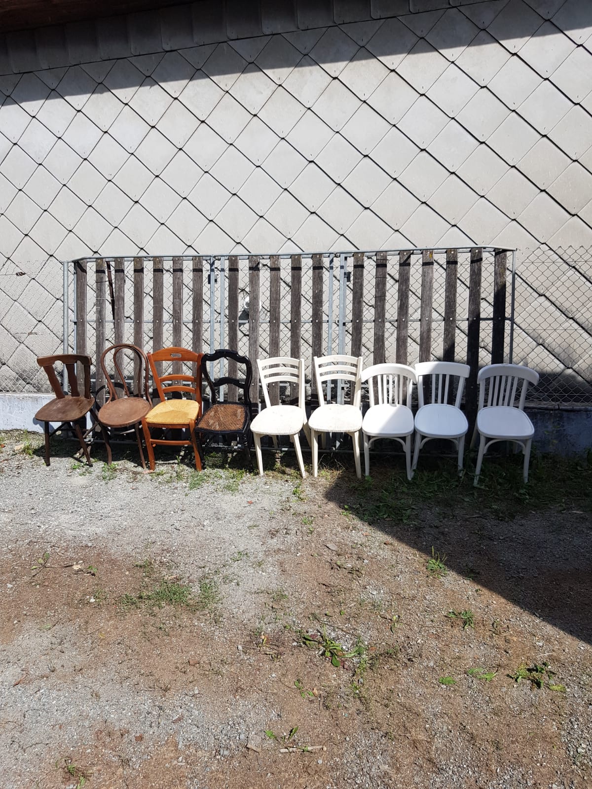 Miscellaneous antique chairs mismatched