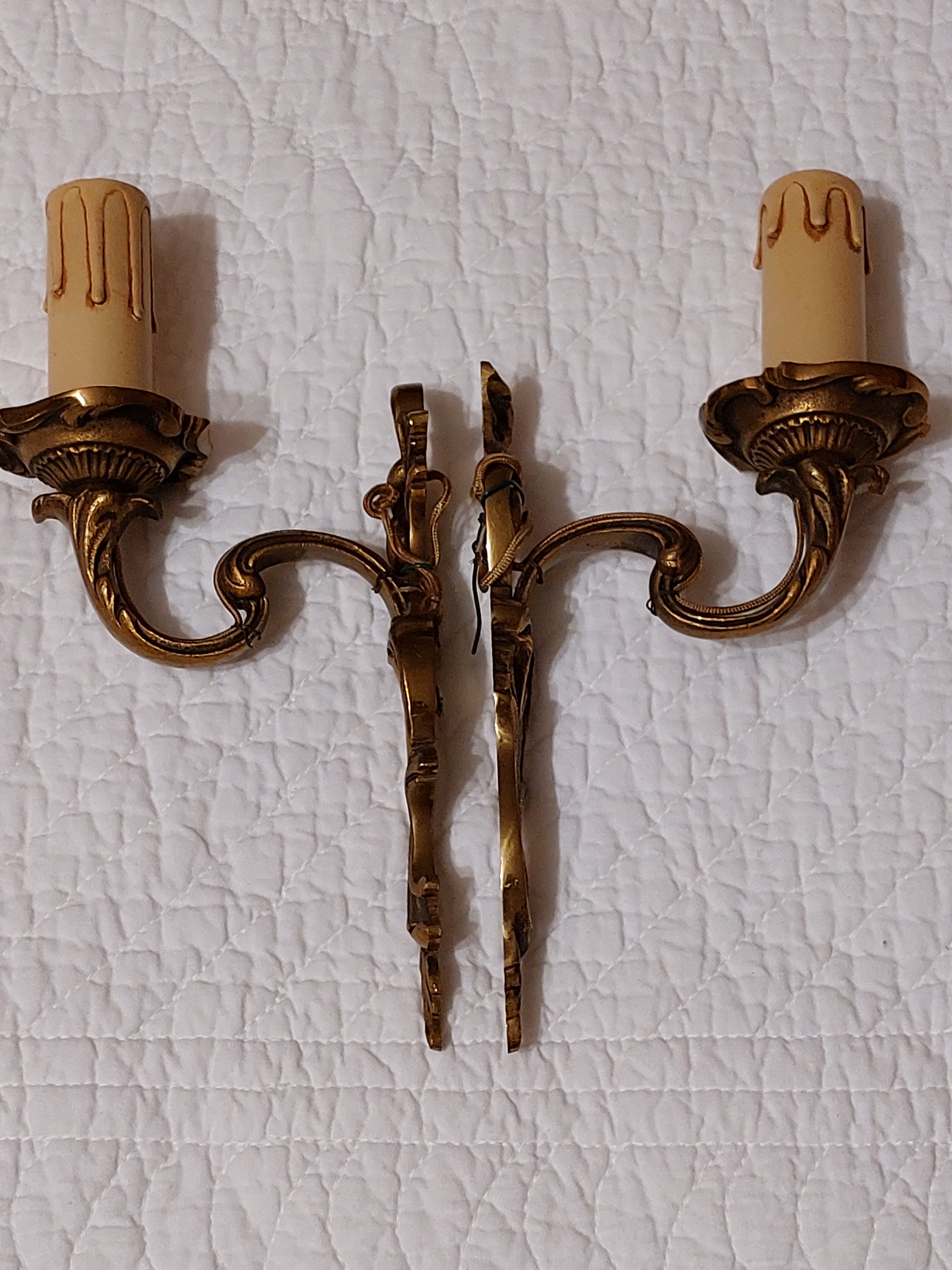 Gilded bronze sconces