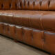 Chesterfield sofa 3 seater Vintage brown leather