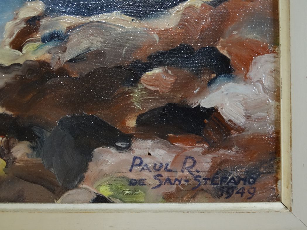 Oil on canvas, Port de Concarneau, 90x70 cm, 1949, marine Bretagne