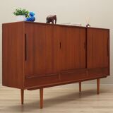 Buffet haut en teck, design danois, années 1960, production : Danemark
