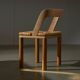 Chaise italienne en bois et osier