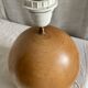 Vintage 1960s turned wood ball lamp