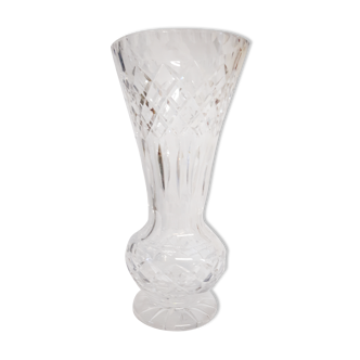 Carved crystal vase