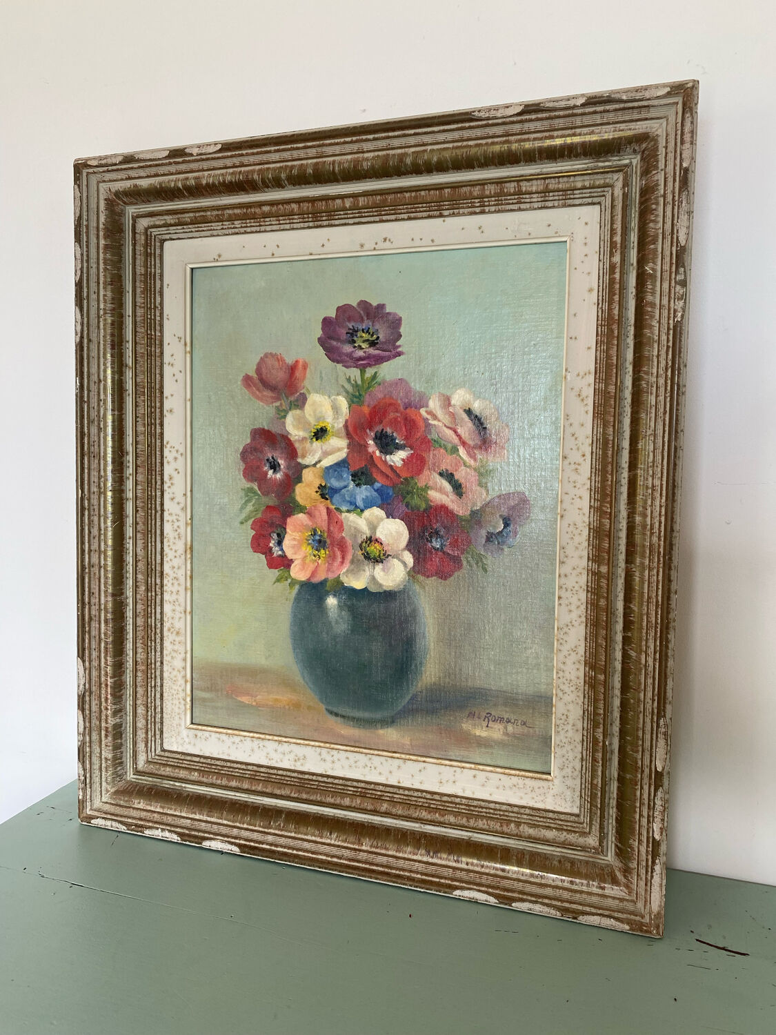 Oil on canvas "anemones"