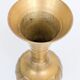 Solid brass Midcentury vase in trumpet shape with twisted details.