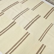 6x9 Cream & Brown Contemporary Vintage Kilim Rug, 184x282Cm