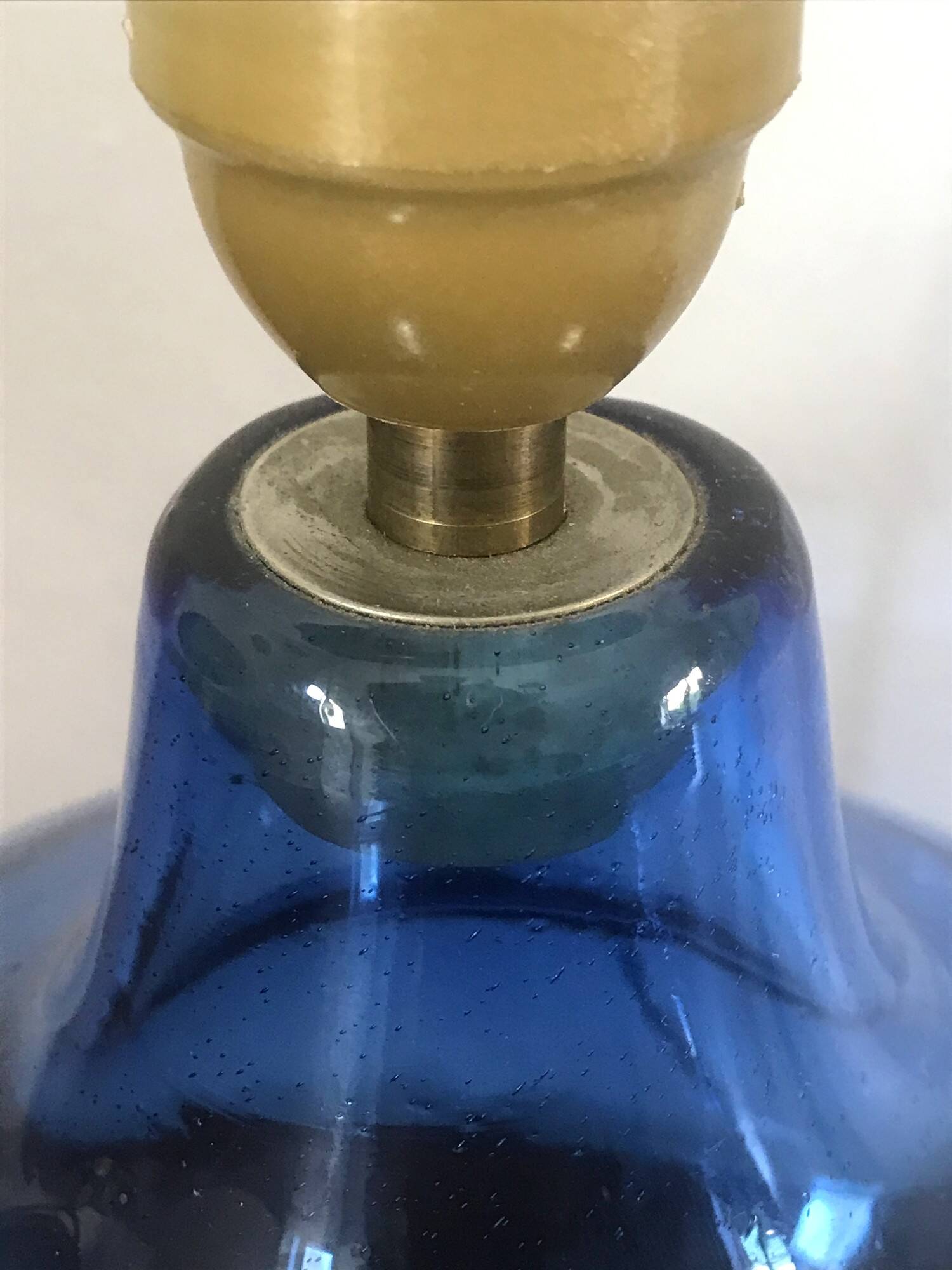 Vintage blown glass lamp from the 70s