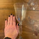 5 grands verres à pied tulipe à vin ou eau en cristallin