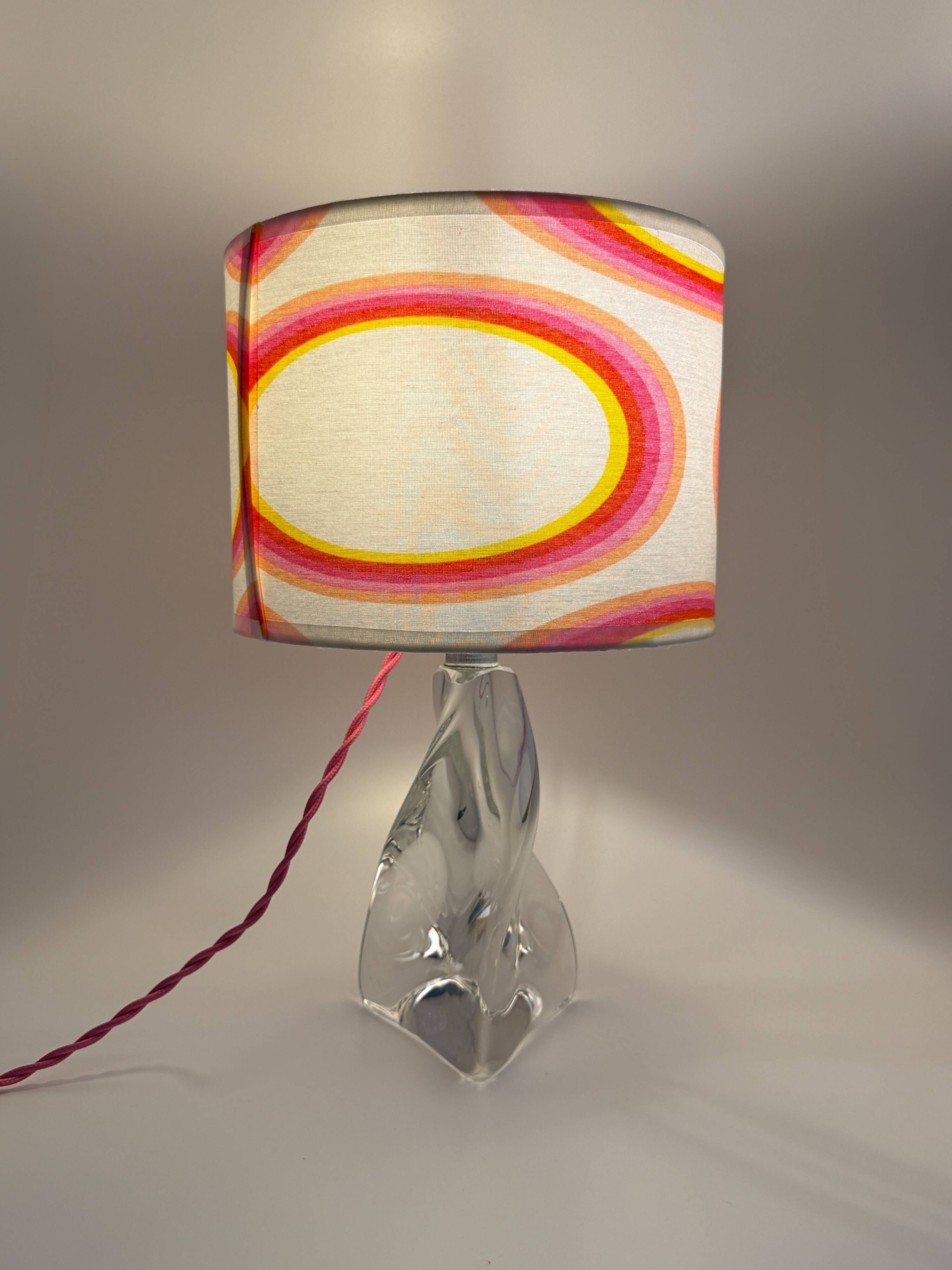 Lamp • Lorraine Crystal • France • 1950 • Custom lampshade