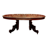 Dining room table with mahogany system, restoration period circa 1830 (4m)