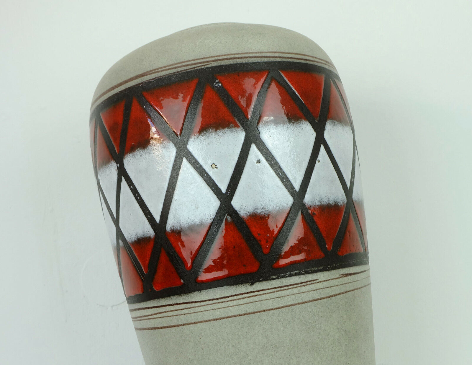 mid century VASE floorvase scheurich model 517-50 geometric decor heinz siery 1959