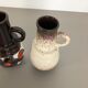 Set of three 1970s pottery fat lava "vienna" vases made by Scheurich, Germany