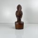 Hand-carved female bust in black wood, Baoulé style, 1960/90