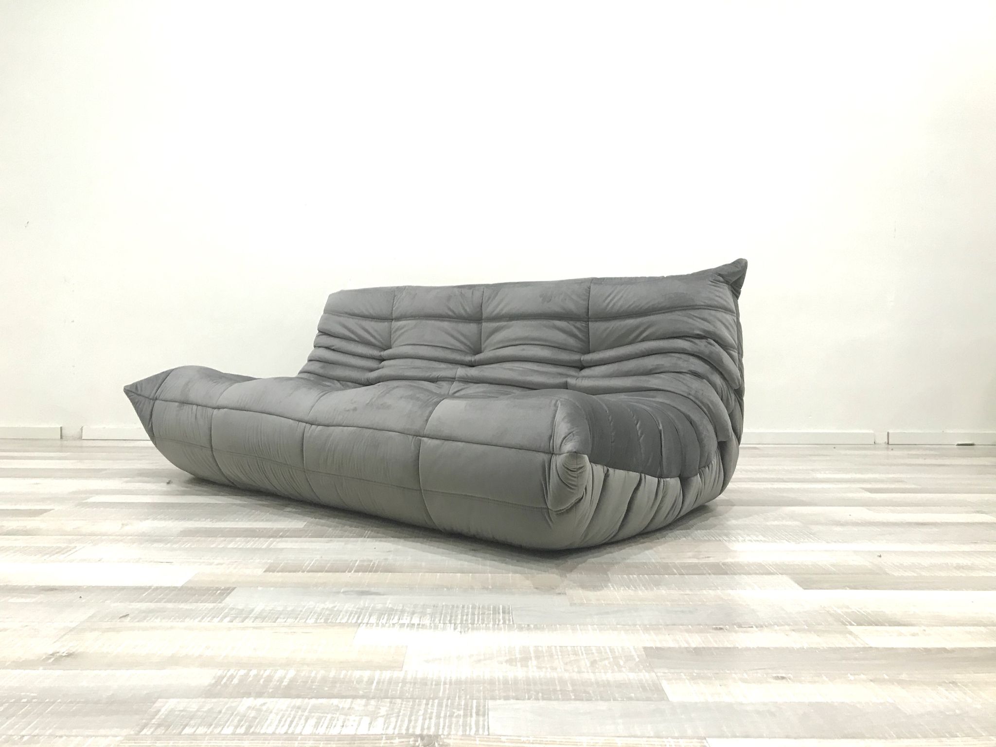 Togo in grey velvet by Michel Ducaroy for Ligne Roset