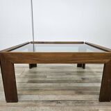 1960s coffee table by Afra and Tobia Scarpa for Cassina with smoked glass