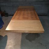 Table chêne moderniste cubique art déco 1940