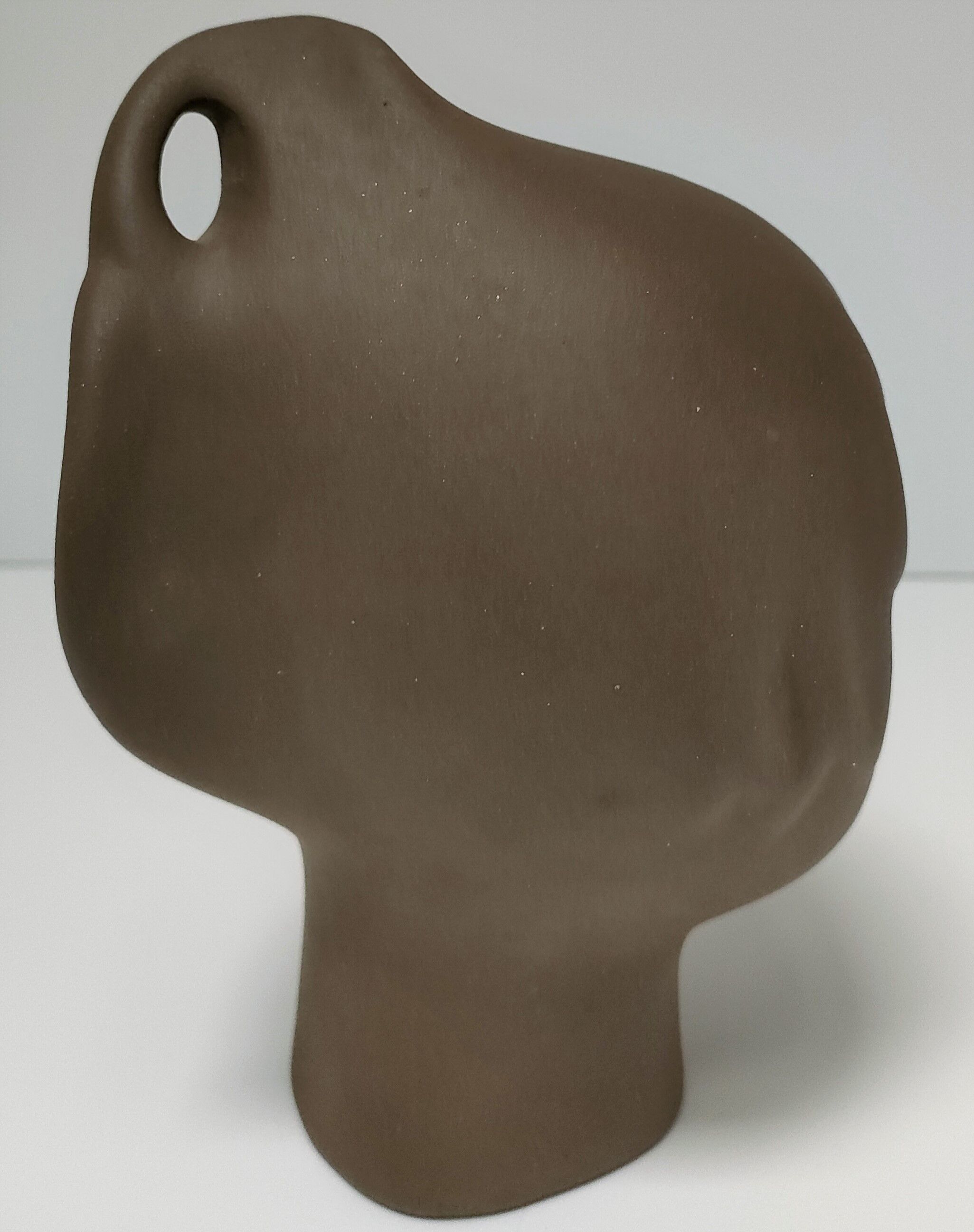 Sculptural ceramic head with blue enamelling Tekt design 60s