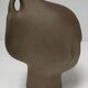 Sculptural ceramic head with blue enamelling Tekt design 60s